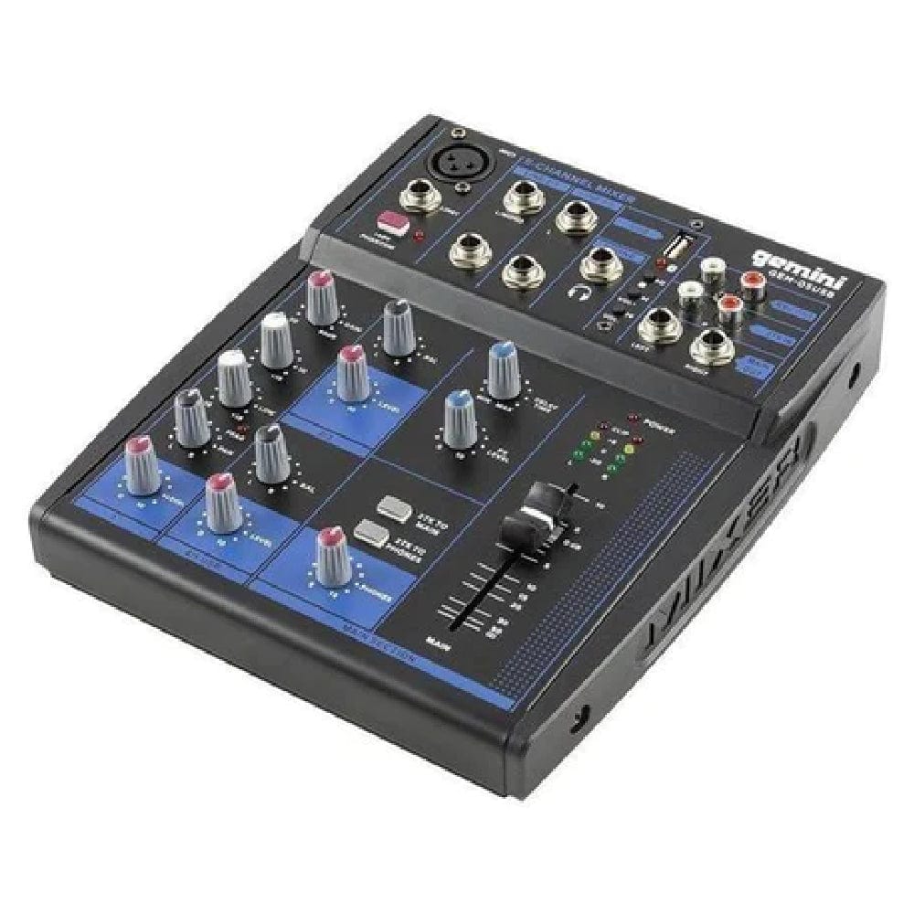 Gemini GEM-05USB Compact 5 Channel Bluetooth Mixer - Image 2