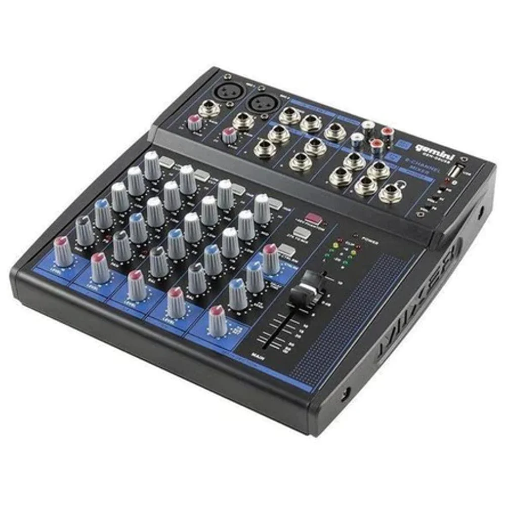 Gemini GEM-08USB Compact 8 Channel Bluetooth Mixer - Image 2