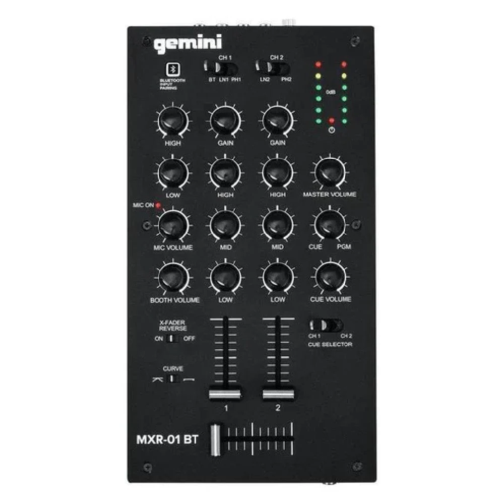 Gemini MXR 01 BT 2-Channel Professional DJ Mixer With Bluetooth Input