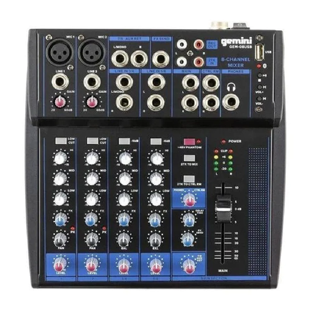 Gemini MXR 01 BT 2-Channel Professional DJ Mixer With Bluetooth Input - Image 2