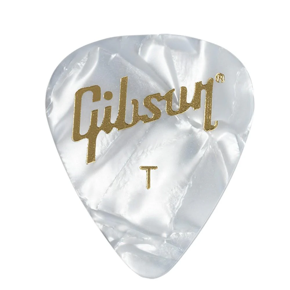 Gibson APRW12-74 White Pearloid Picks- Pack of 12 - Image 7