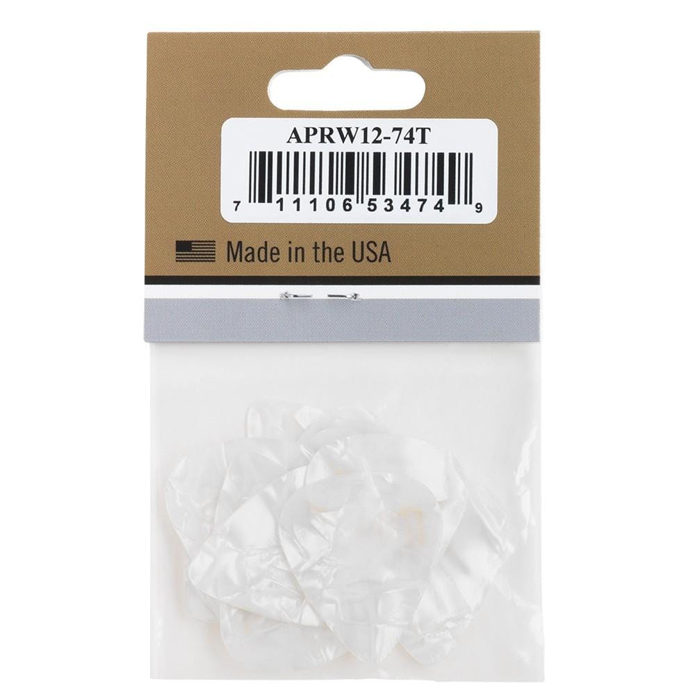 Gibson APRW12-74 White Pearloid Picks- Pack of 12 - Image 9