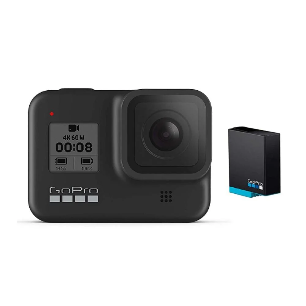 GoPro Hero 8 Hypersmooth Streamlined 4k Action Camera With Extra Battery and Charger- Black with 2 Year Warranty - Image 2