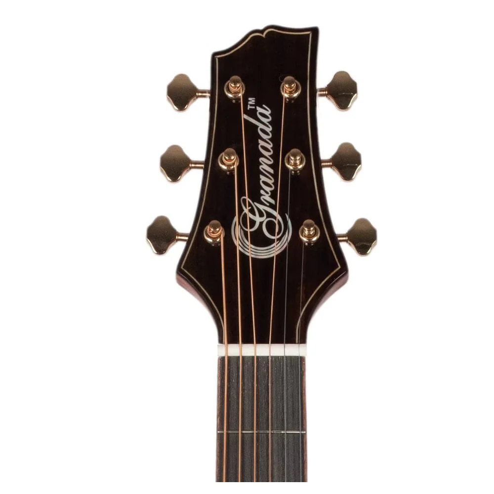 Granada GS350A-CEQ 6 String Electro Acoustic Guitar with Fishman Pickup - Natural Gloss - Image 5