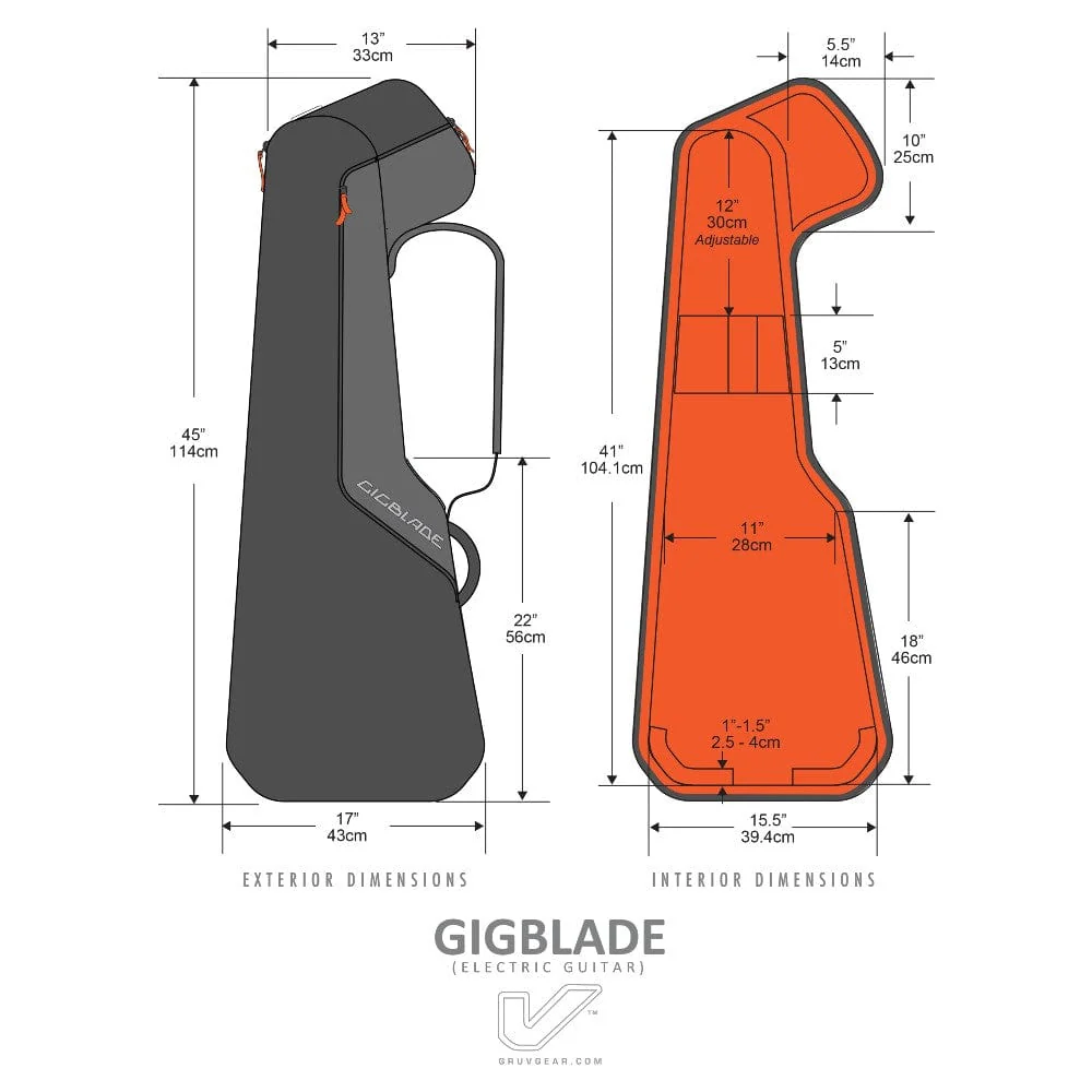 Gruv Gear GigBlade 2 Side Carry Hybrid Acoustic Guitar Gigbag - Black - Image 4