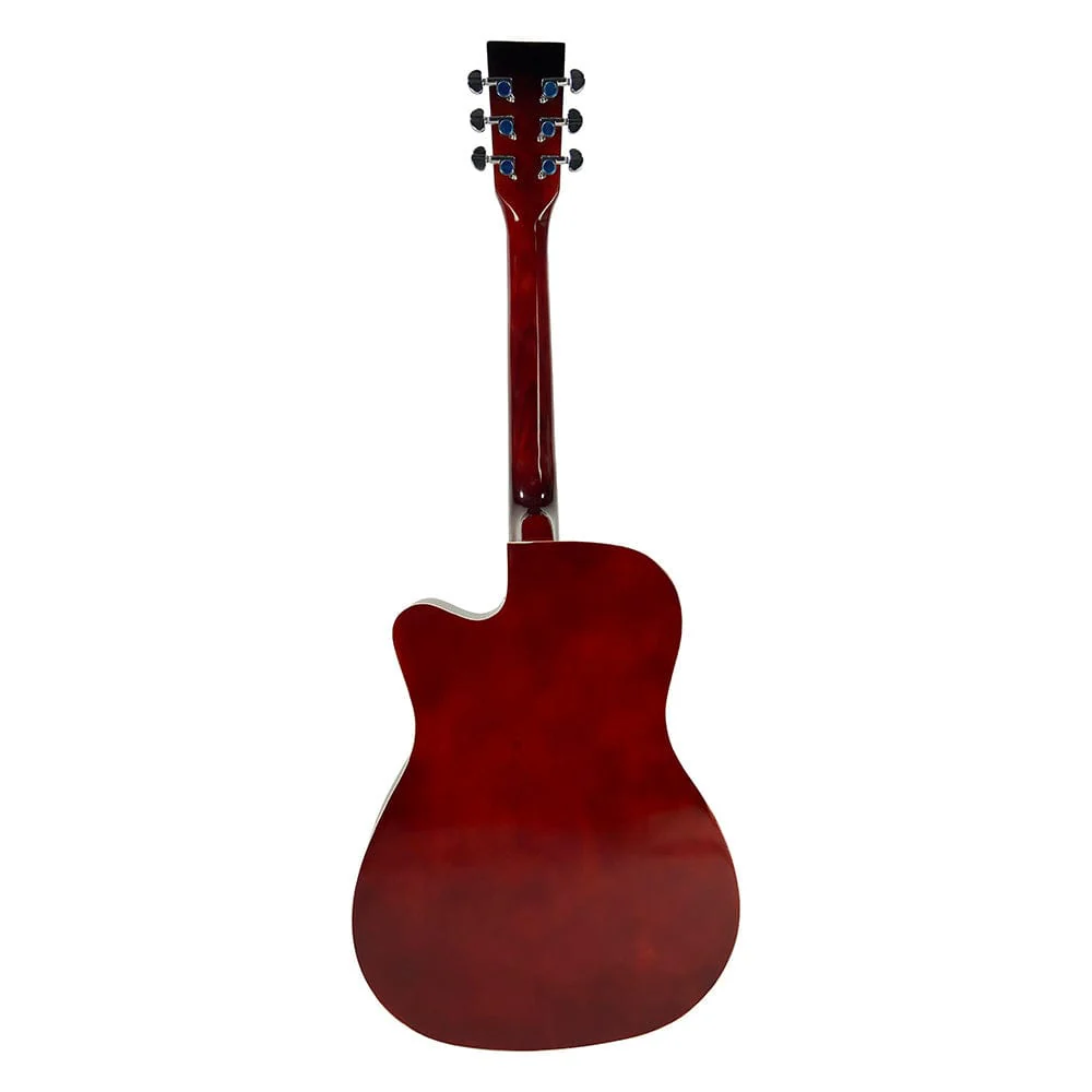 Henrix 38C 38 Inch Cutaway Acoustic Guitar with Dual Action Truss Rod, Gigbag, Picks, String Set, Strap, Cloth & Ebook - Image 44