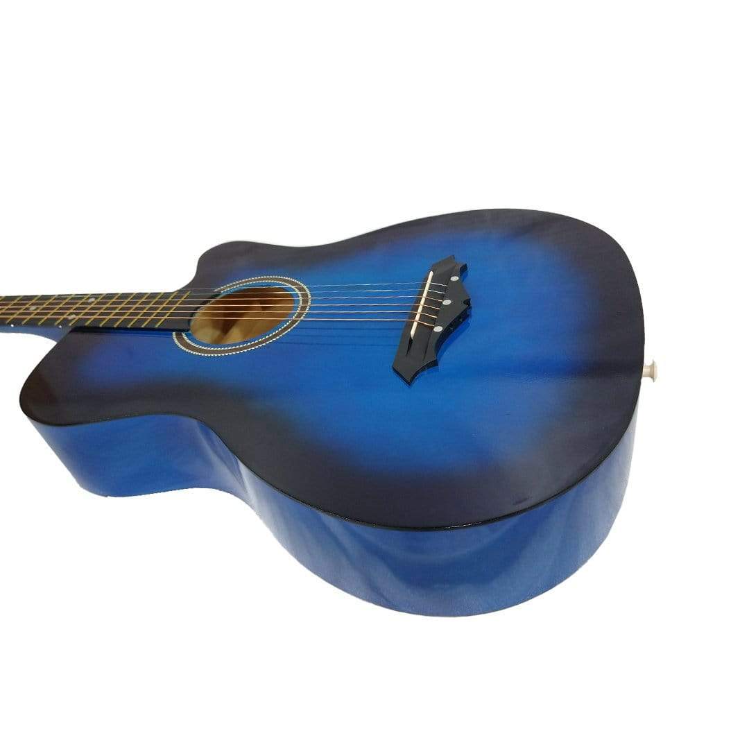 Henrix 38C 38 inch Cutaway Acoustic Guitar with Dual Action Truss Rod, Gigbag, Picks, String Set, Strap, Cloth & Ebook - Open Box - Image 2