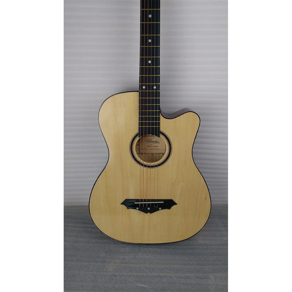 Henrix 38C Cutaway Acoustic Guitar - Natural - Open Box B Stock - Image 7