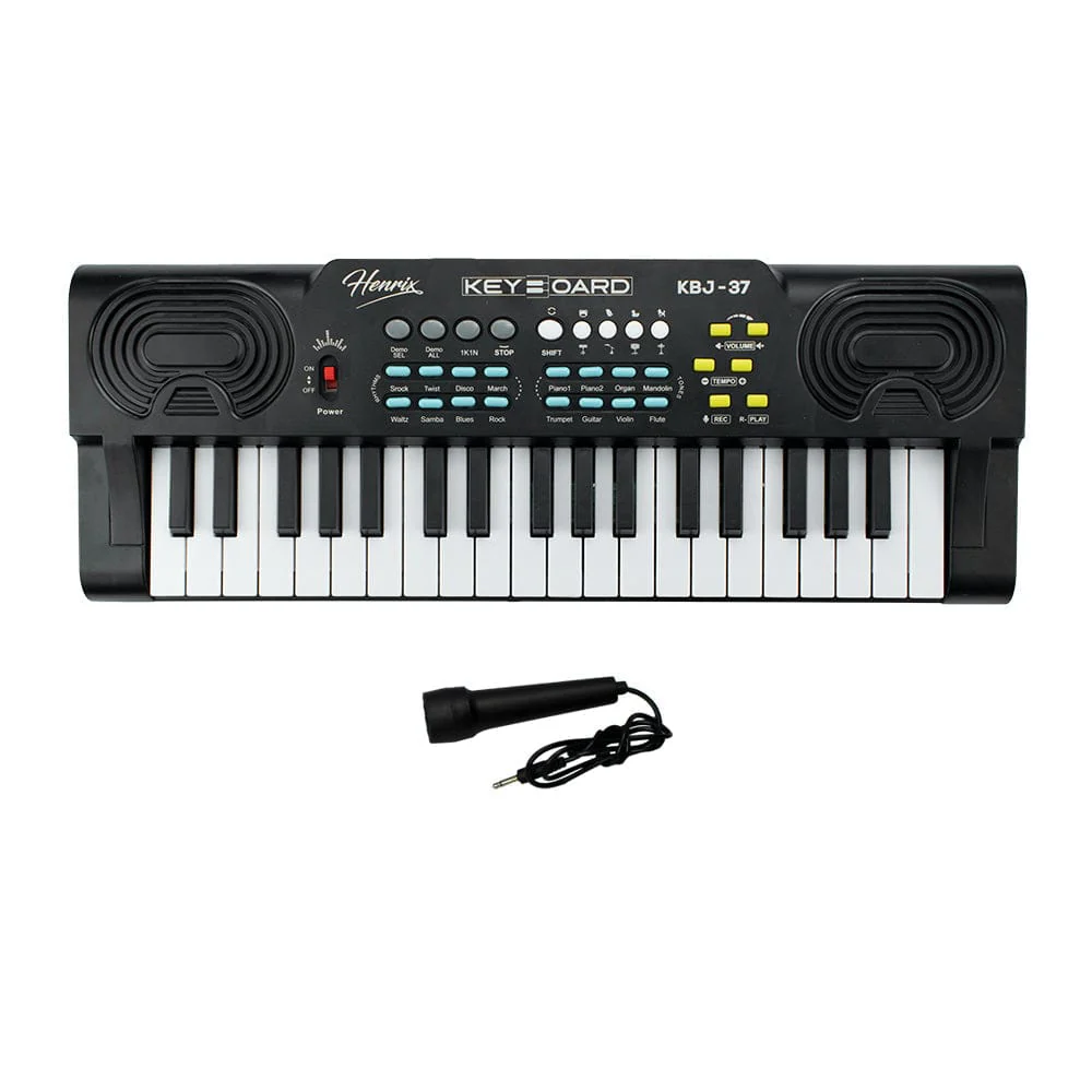 Henrix KBJ-37 37 Key Junior Keyboard with Microphone - Open Box