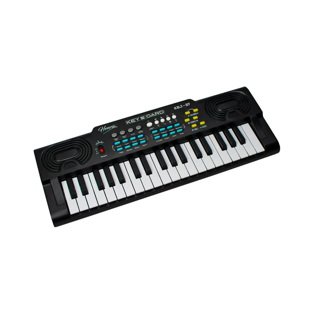 Henrix KBJ-37 37 Key Junior Keyboard with Microphone - Open Box - Image 6
