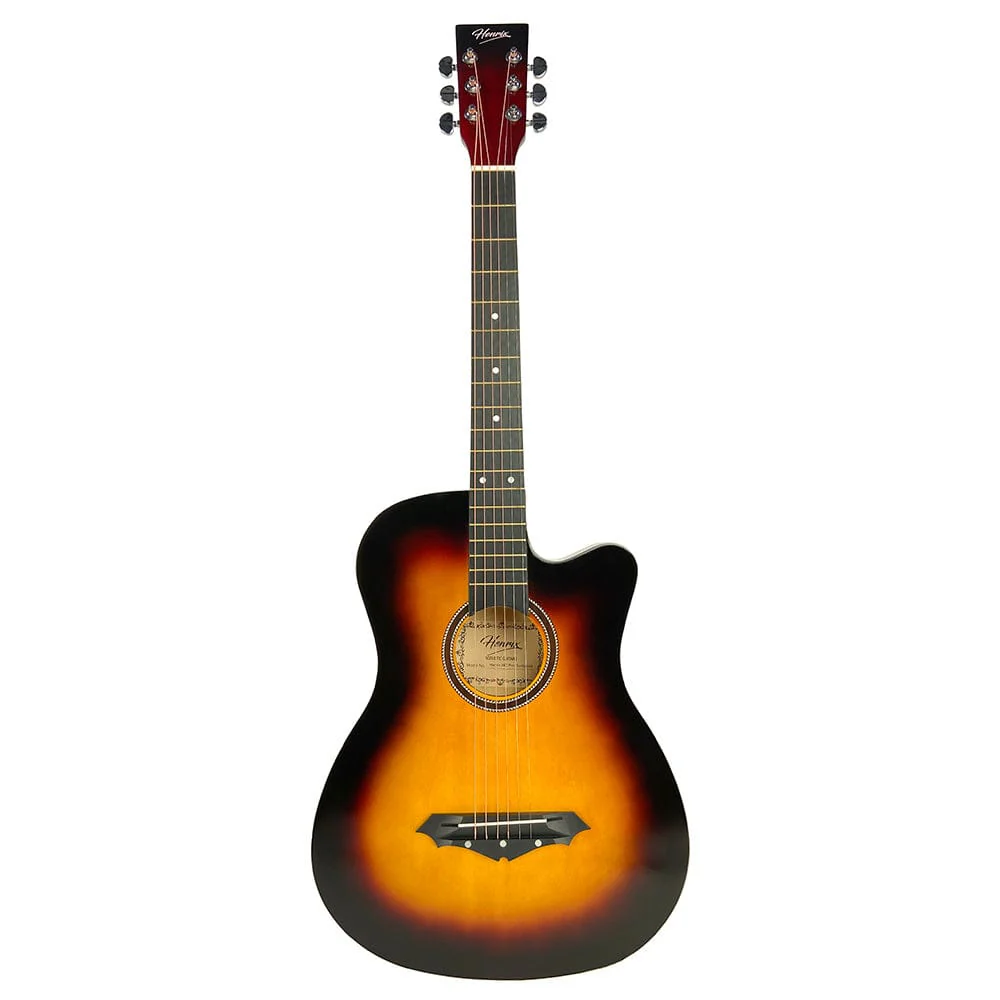 Henrix PRO 38C 38 Inch 6 String Cutaway Acoustic Guitar - Image 41