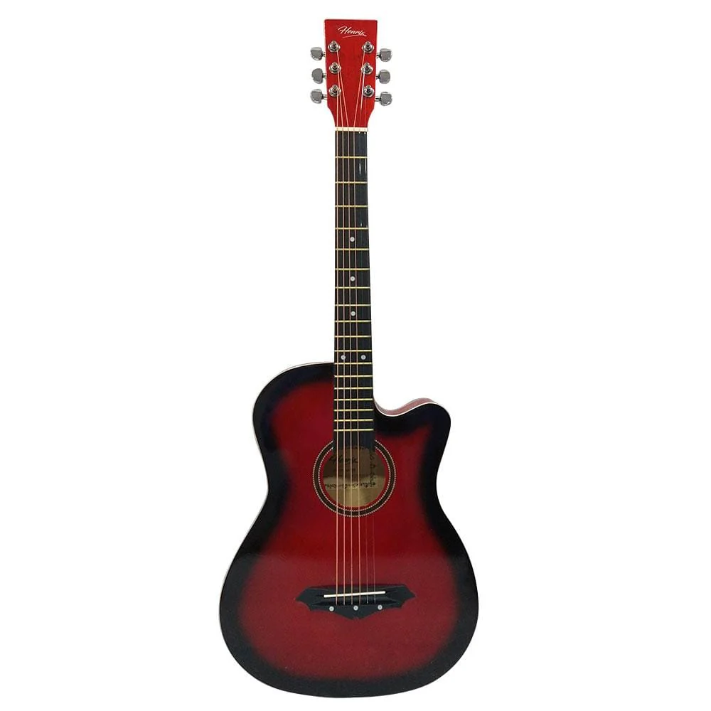 Henrix PRO 38 Inch 6 String Cutaway Acoustic Guitar - Open Box - Image 2