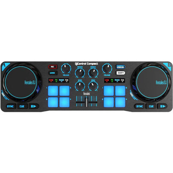 Hercules DJ Control Compact DJ Software Controller with Ant Audio H86 Bluetooth Headset - Image 2