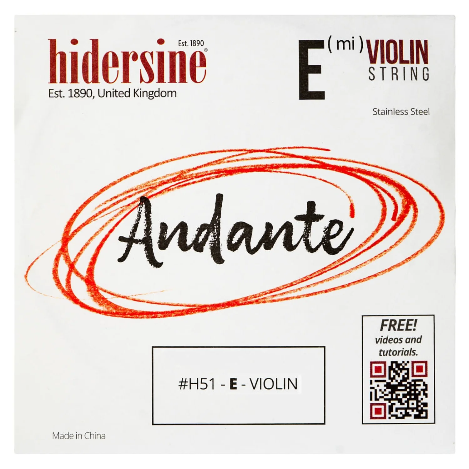 Hidersine H51A Andante 4/4-3/4 -E Violin String