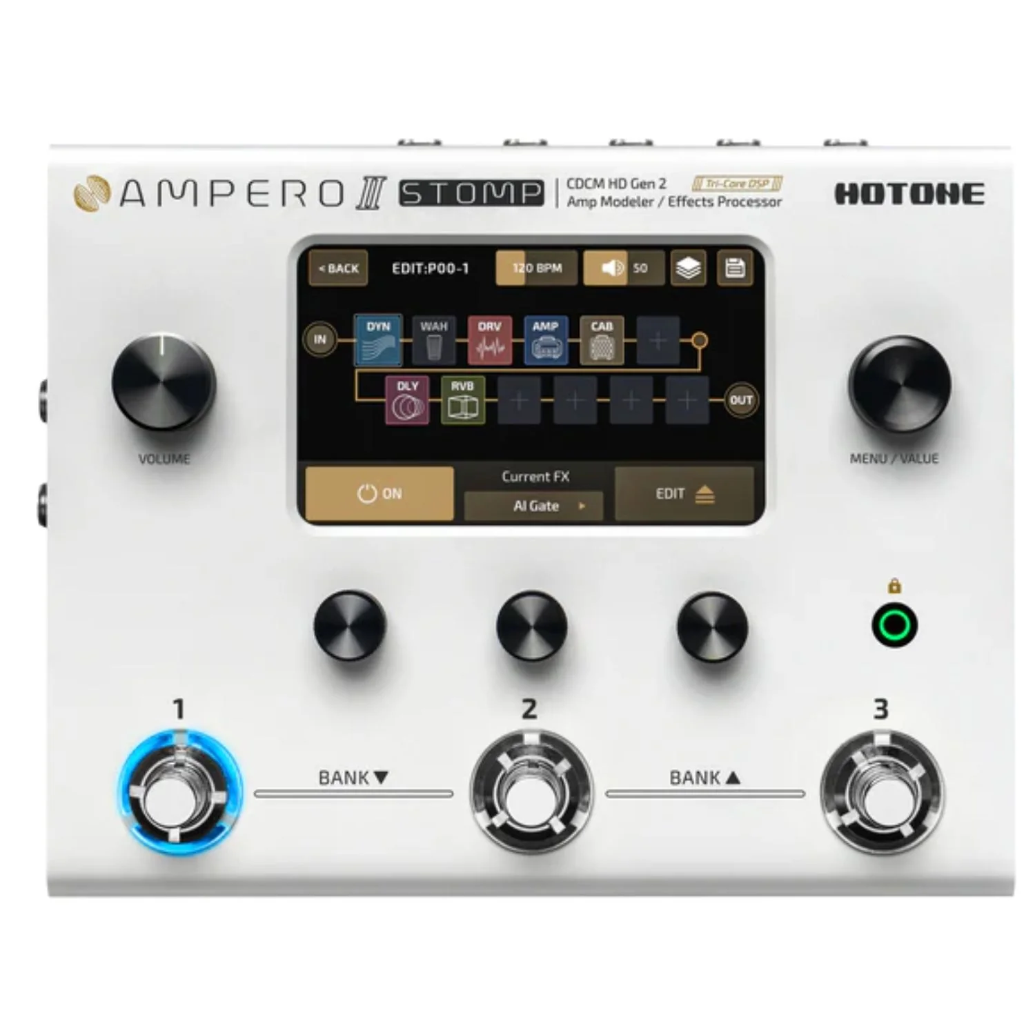 Hotone Ampero II Stomp 2-Generation Amp Modeler & Guitar Processor