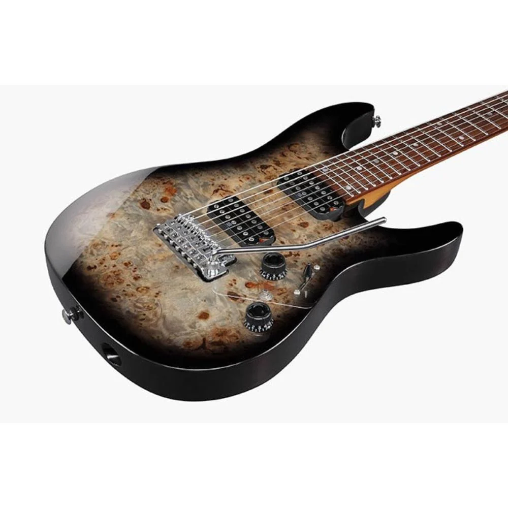 Ibanez AZ427P1PB Premium AZ Series 7 String Electric Guitar with Gigbag - Charcoal Black Burst - Image 2