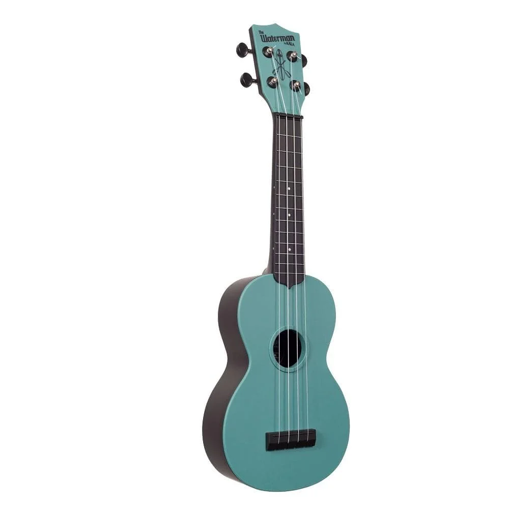 Kala Waterman SWG-BL Soprano Glow-In-The-Dark Blue Ukulele - Image 2