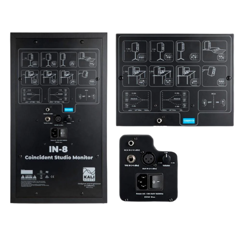 Kali Audio IN-8 8 Inch 3 Way Coincident Studio Monitor- Black - Pair - Image 7