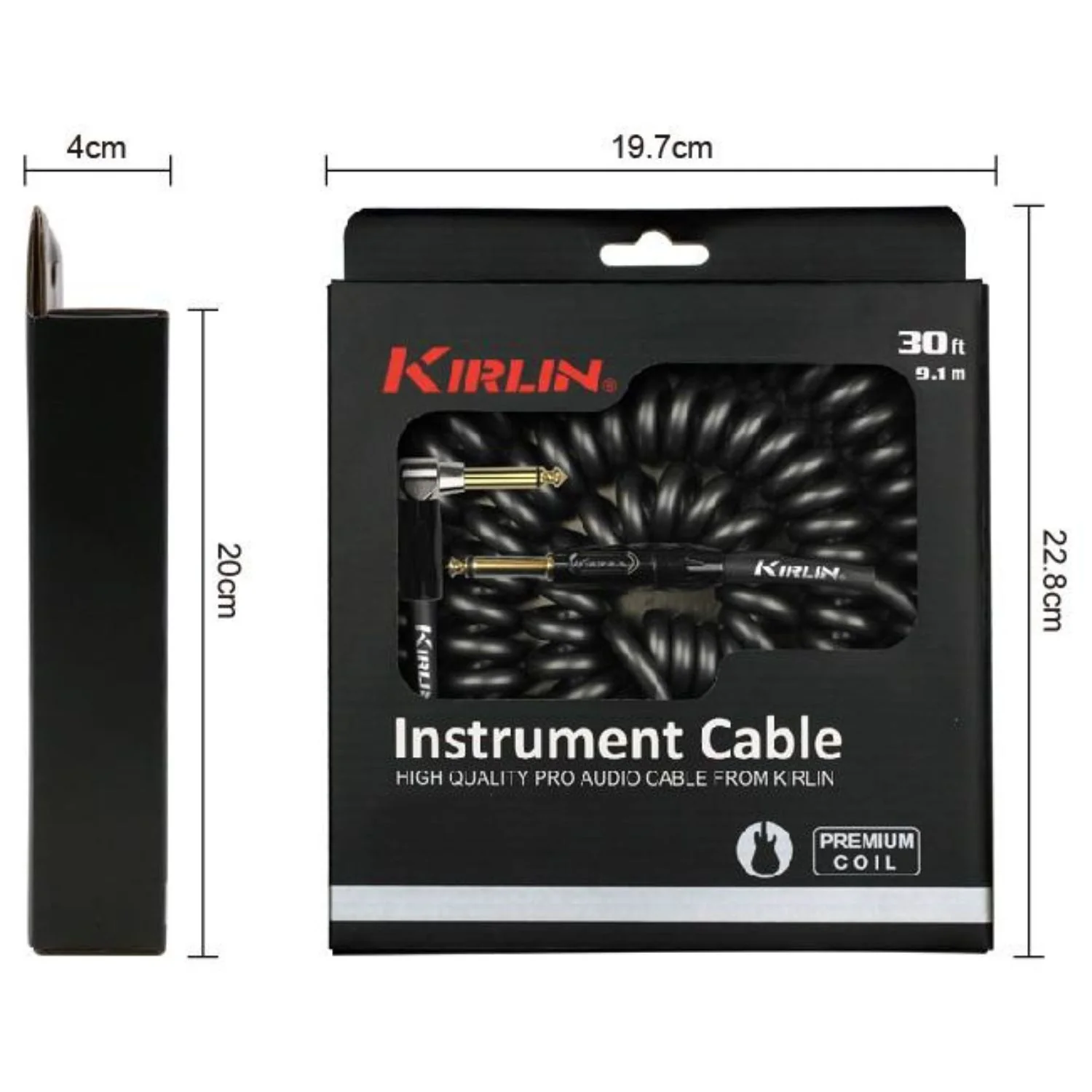 Kirlin R Angle Premium 10M Coil Instrument Cable - Image 2