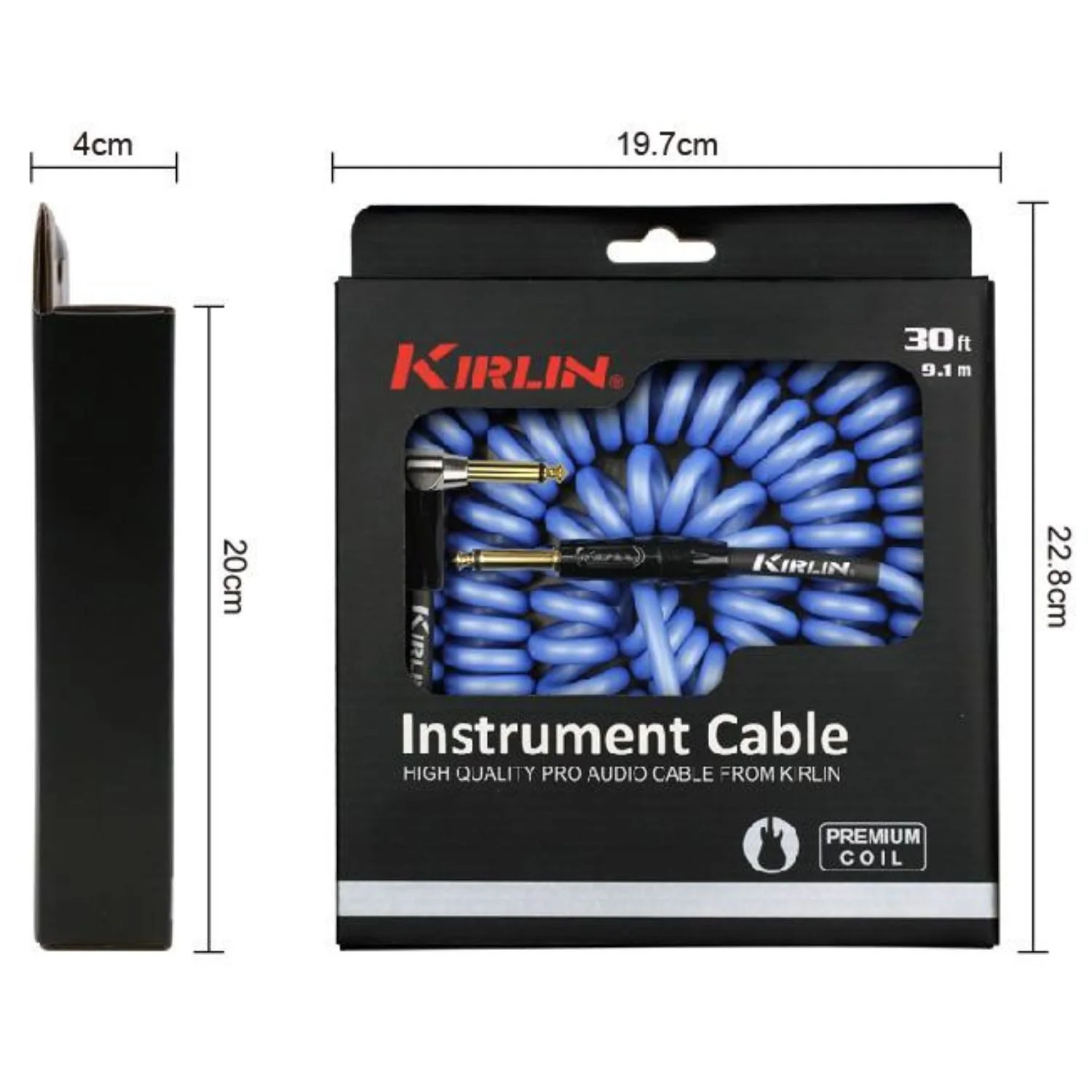 Kirlin R Angle Premium 10M Coil Instrument Cable - Image 5