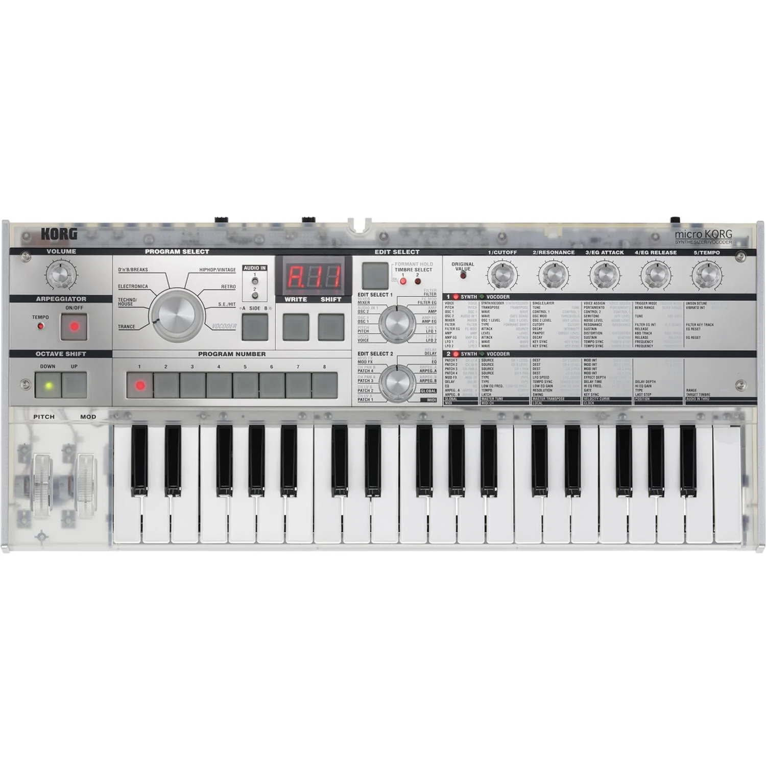 Korg Microkorg Crystal 37-Key Synthesizer / Vocoder