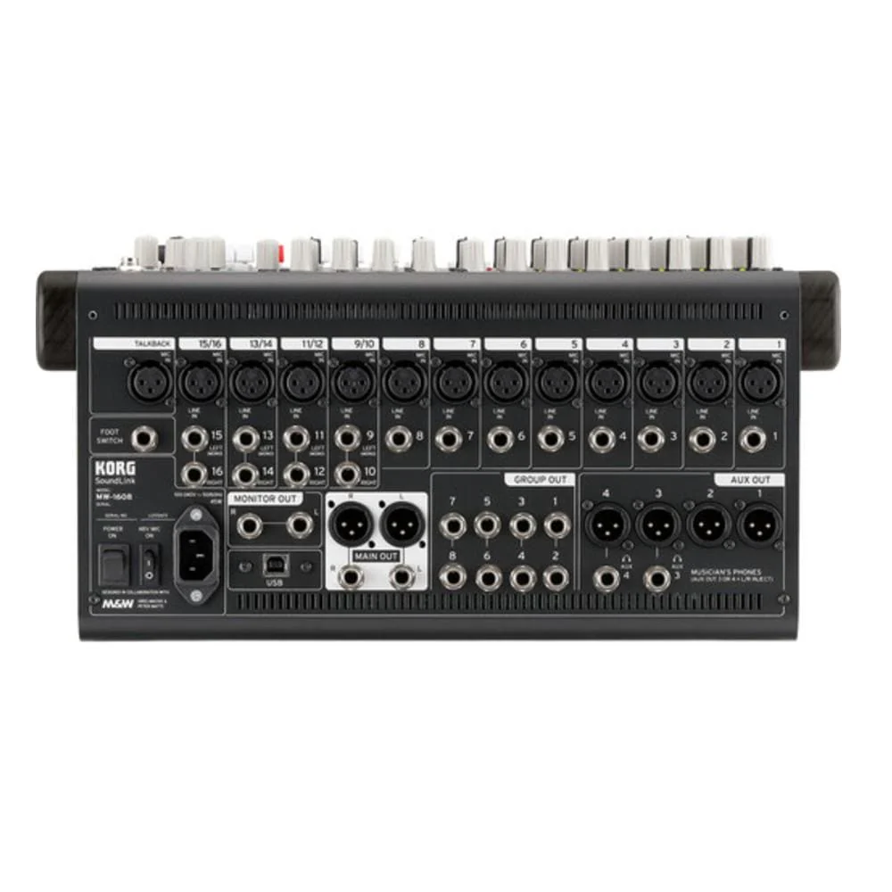 Korg MW-1608 16x8x2 Hybrid Analog / Digital Mixer- Black - Image 3