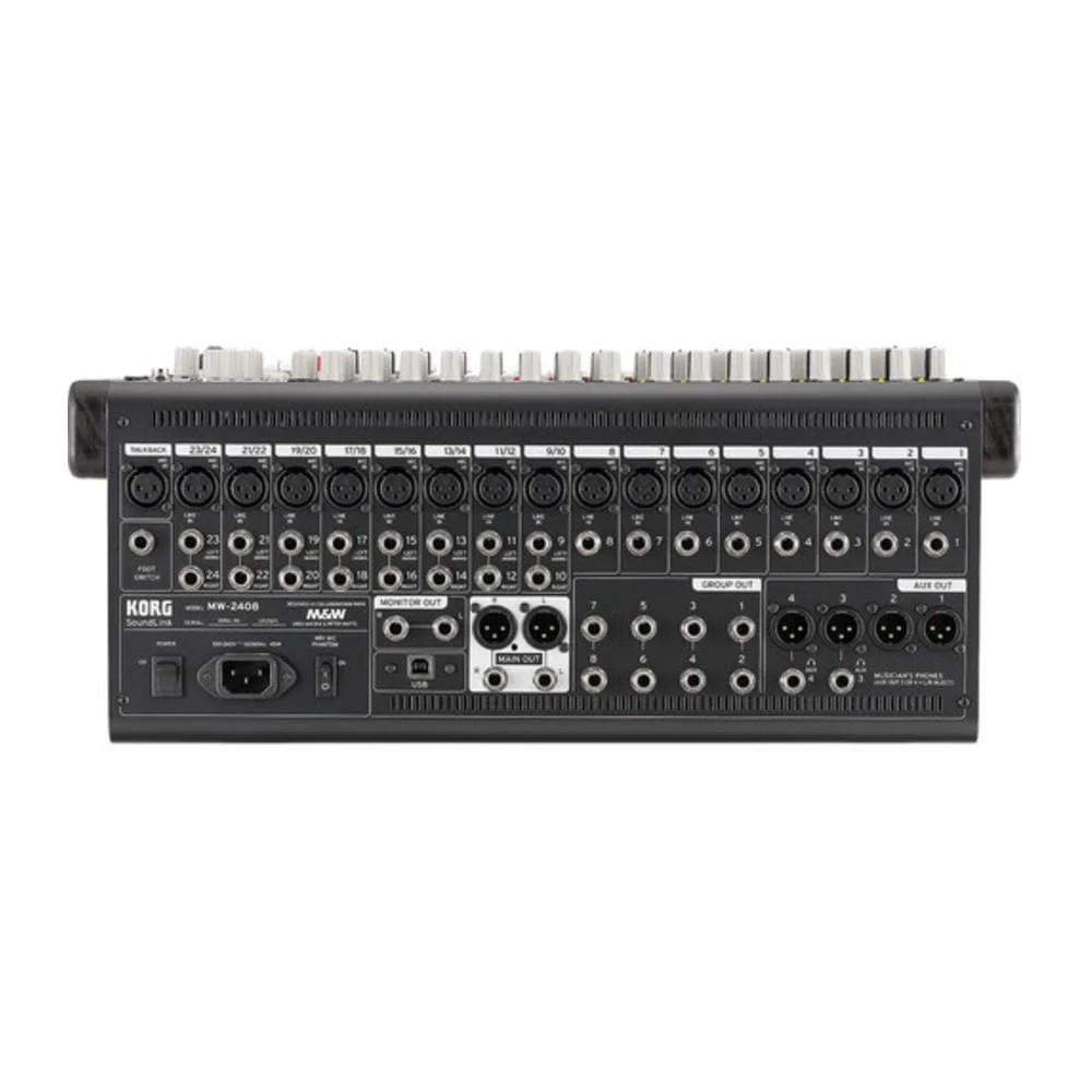 Korg MW-2408 24x8x2 Hybrid Analog / Digital Mixer- Black - Image 4