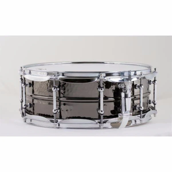 Ludwig LB416KT 5x14 Hand Hammered Brass Shell Black Beauty Snare Drum