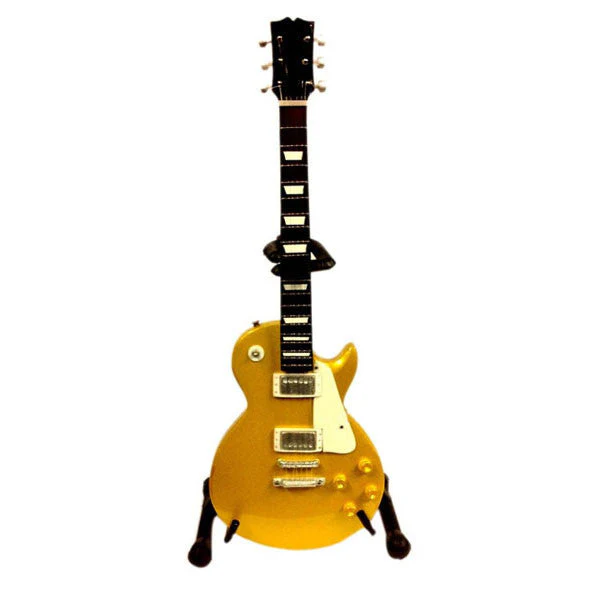Les Paul Vintage Gold Miniature Guitar Showpiece