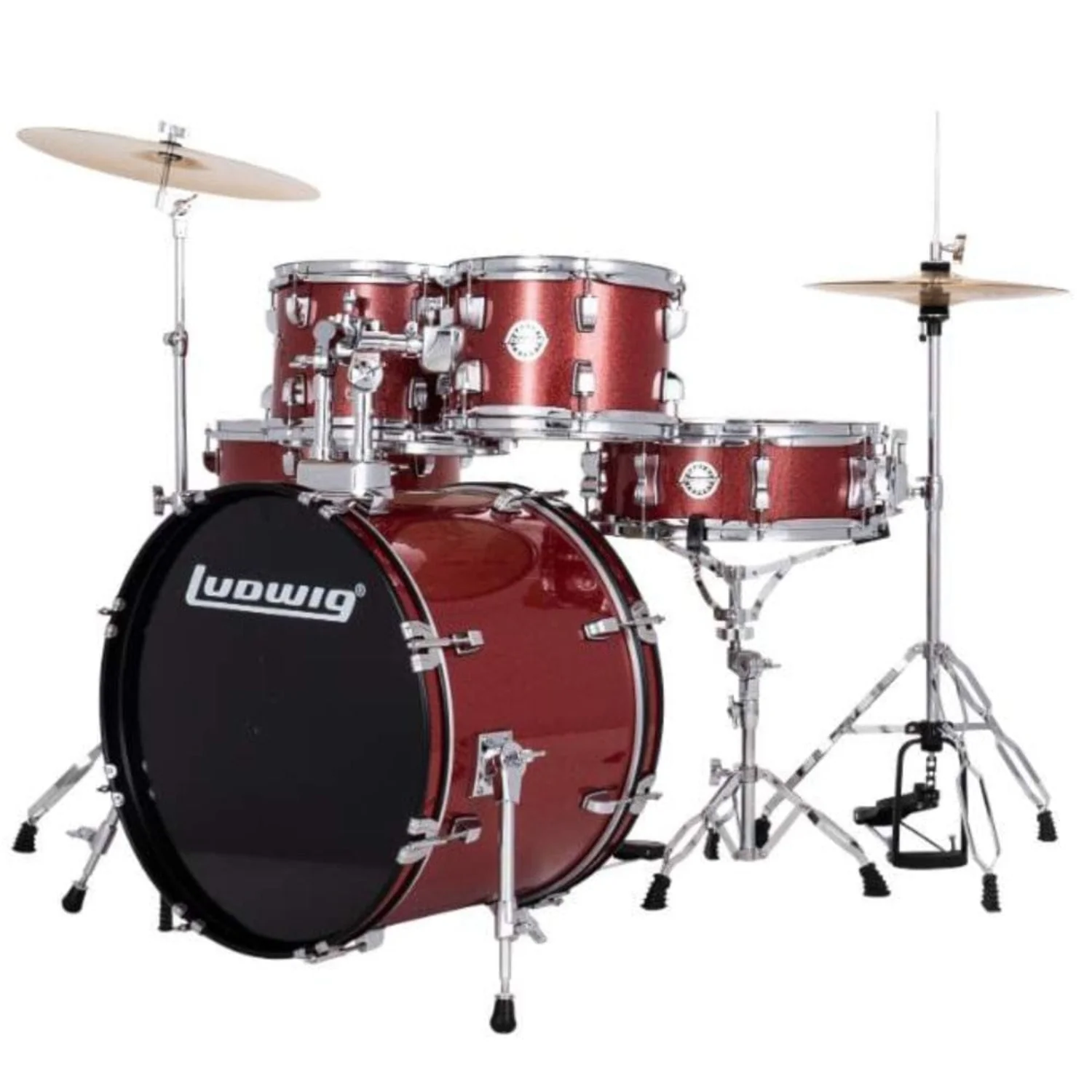Ludwig Accent Fuse 5-Piece Acoustic Drum Kit With Hardware, Cymbals & Drum Throne - Image 5