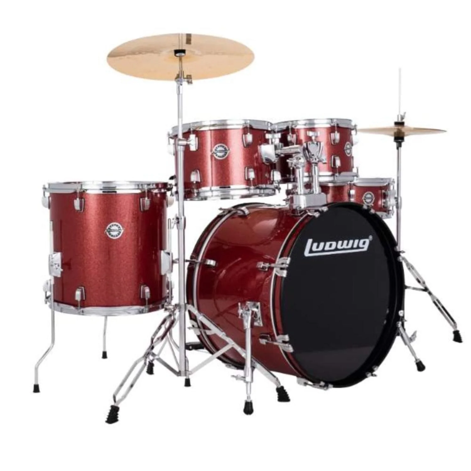 Ludwig Accent Fuse 5-Piece Acoustic Drum Kit With Hardware, Cymbals & Drum Throne - Image 6