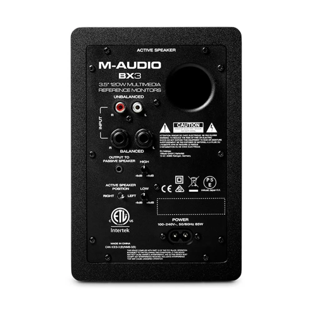 M-Audio BX3 120-Watt Multimedia Reference Monitor Speakers - Pair - Image 4