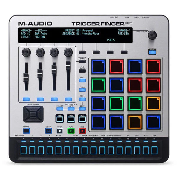 M-Audio Trigger Finger Pro USB MIDI Controller with Step Sequencer
