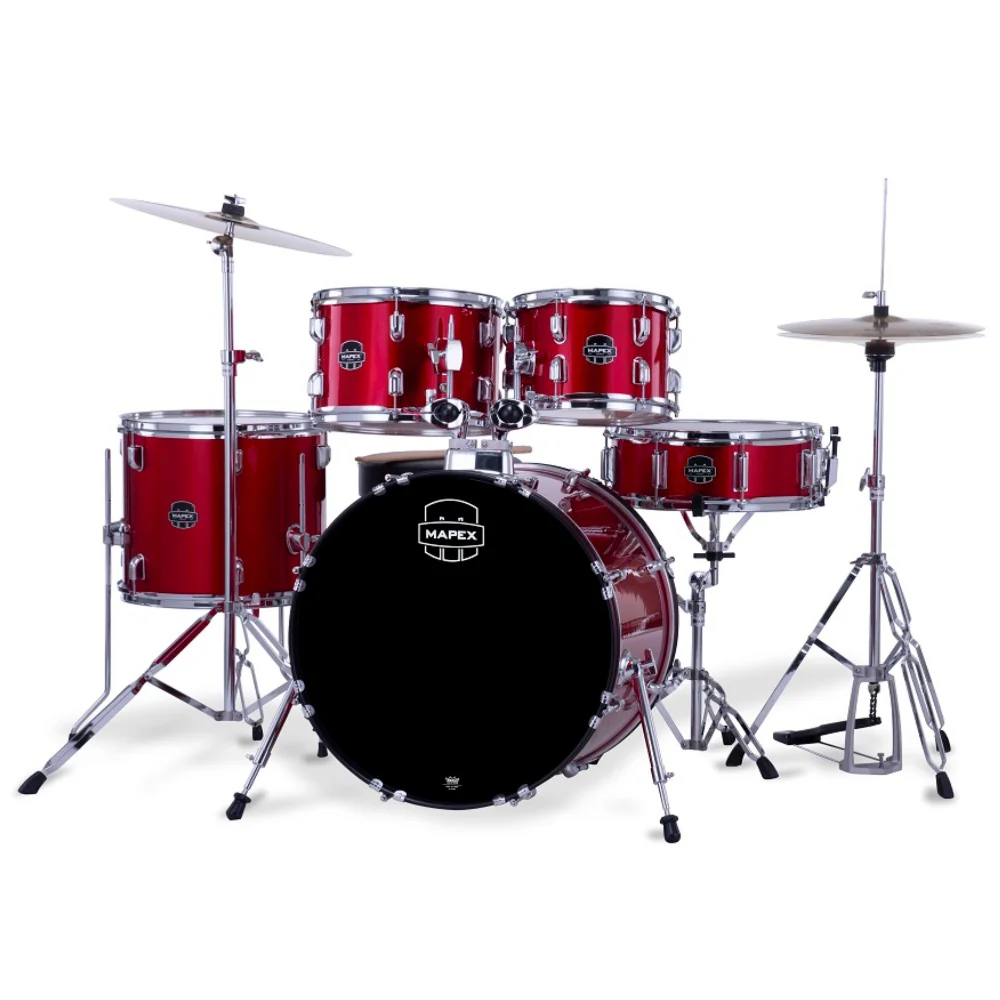 Mapex CM5044FTC Jazz Comet 5 Piece Acoustic Drum Set with Hardware Throne & Cymbals - Image 9