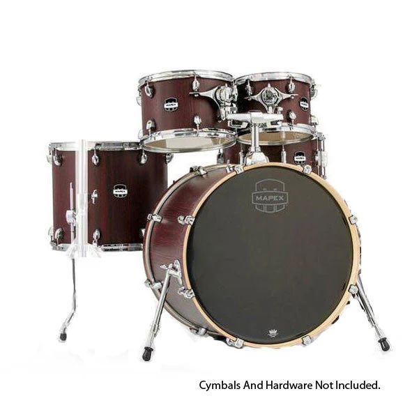 Mapex MA529SFRW Mars Series 5 Piece Acoustic Drum set Shell Pack - Bloodwood Finish