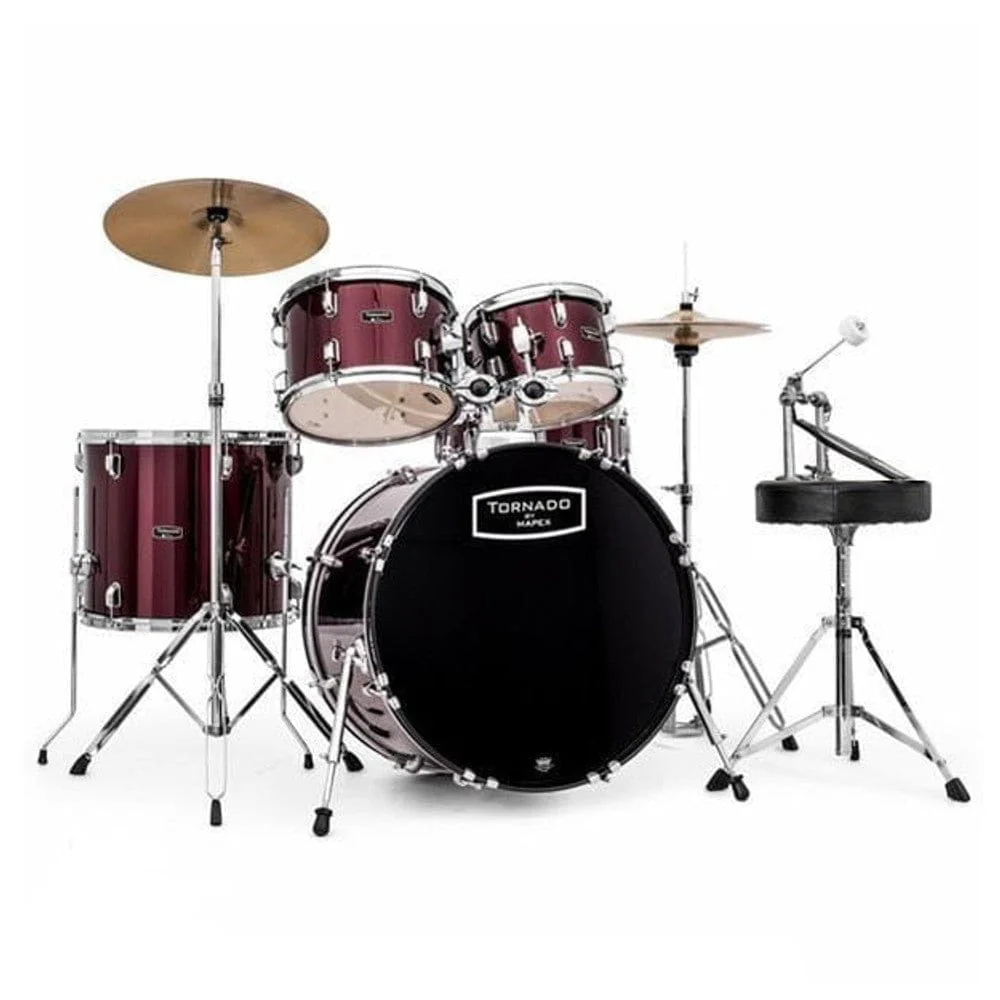 Mapex Tornado 5-Piece Drum Kit With Hardware - Wine Red