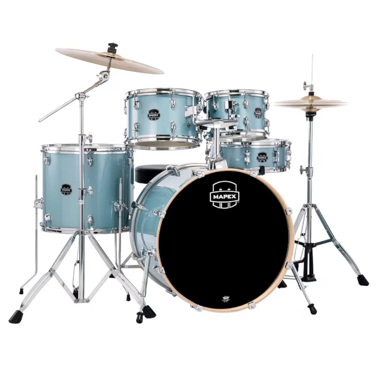 Mapex Venus 5Pcs Hybrid Acoustic Drum Kit with Hardware Cymbals & Throne - Image 8