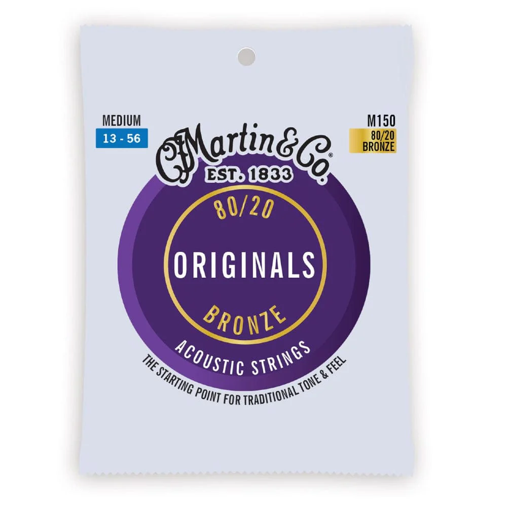 Martin M150 Acoustic Guitar Strings - Medium