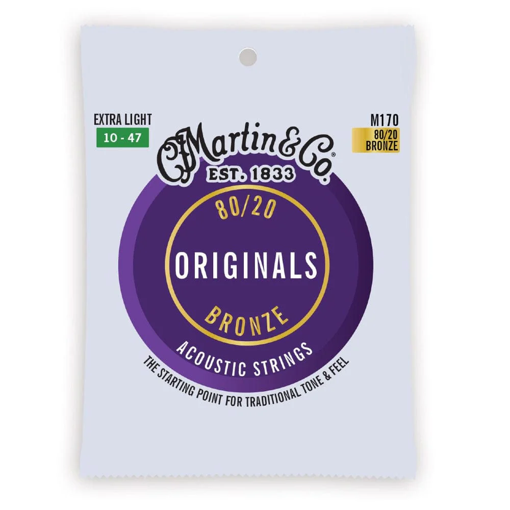 Martin M170 80/20 Bronze Extra Light Acoustic Guitar String - 0.10-0.47