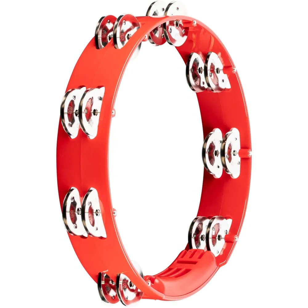 Meinl HTT10R 10" Headliner Series Plastic Stainless Steel Jingles 2 Rows Tambourine - Red