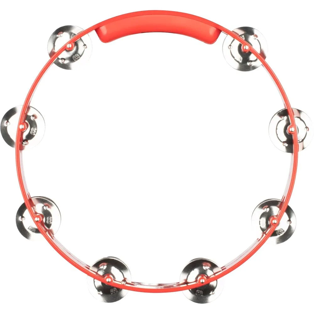 Meinl HTT10R 10" Headliner Series Plastic Stainless Steel Jingles 2 Rows Tambourine - Red - Image 2