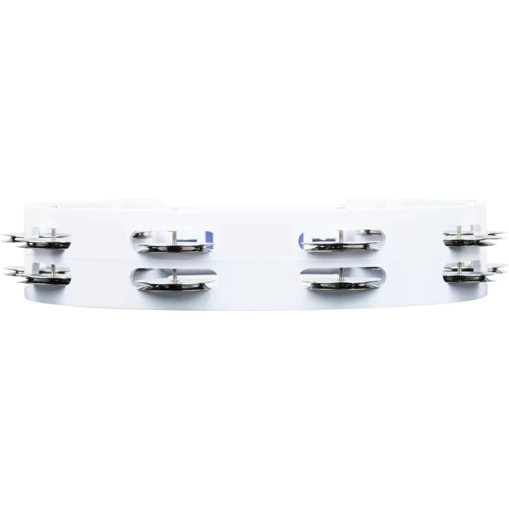 Meinl HTT10WH 10" Headliner Series Plastic Stainless Steel Jingles 2 Rows Tambourine - White - Image 3