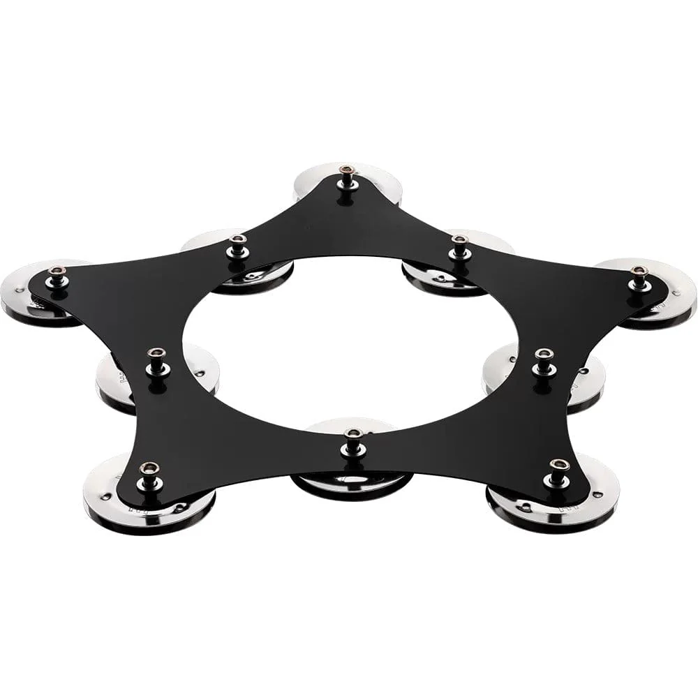 Meinl SFHHT 9.5" Drummer Add-Ons Super Flex HiHat Stainless Steel Jingles Tambourine - Image 2
