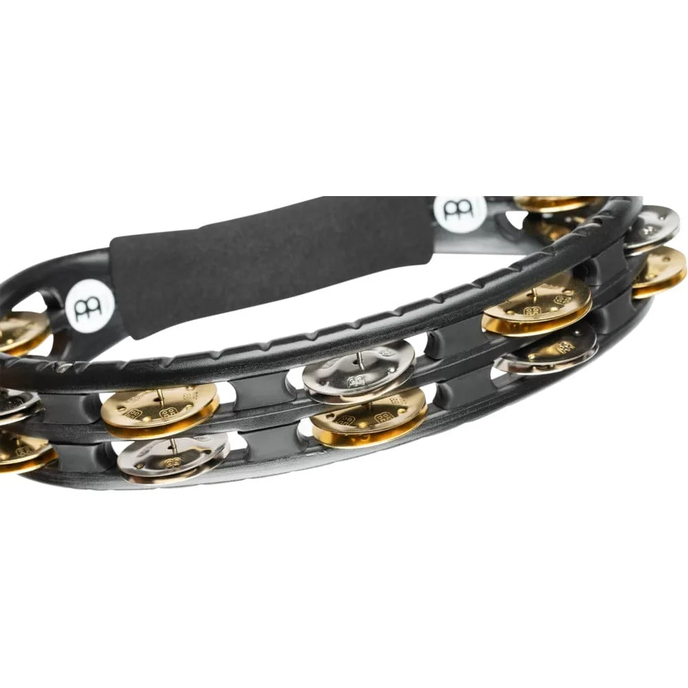 Meinl TMT1M Traditional ABS Series Plastic, Mixed Jingles 2 Rows Tambourine - Black - Image 5