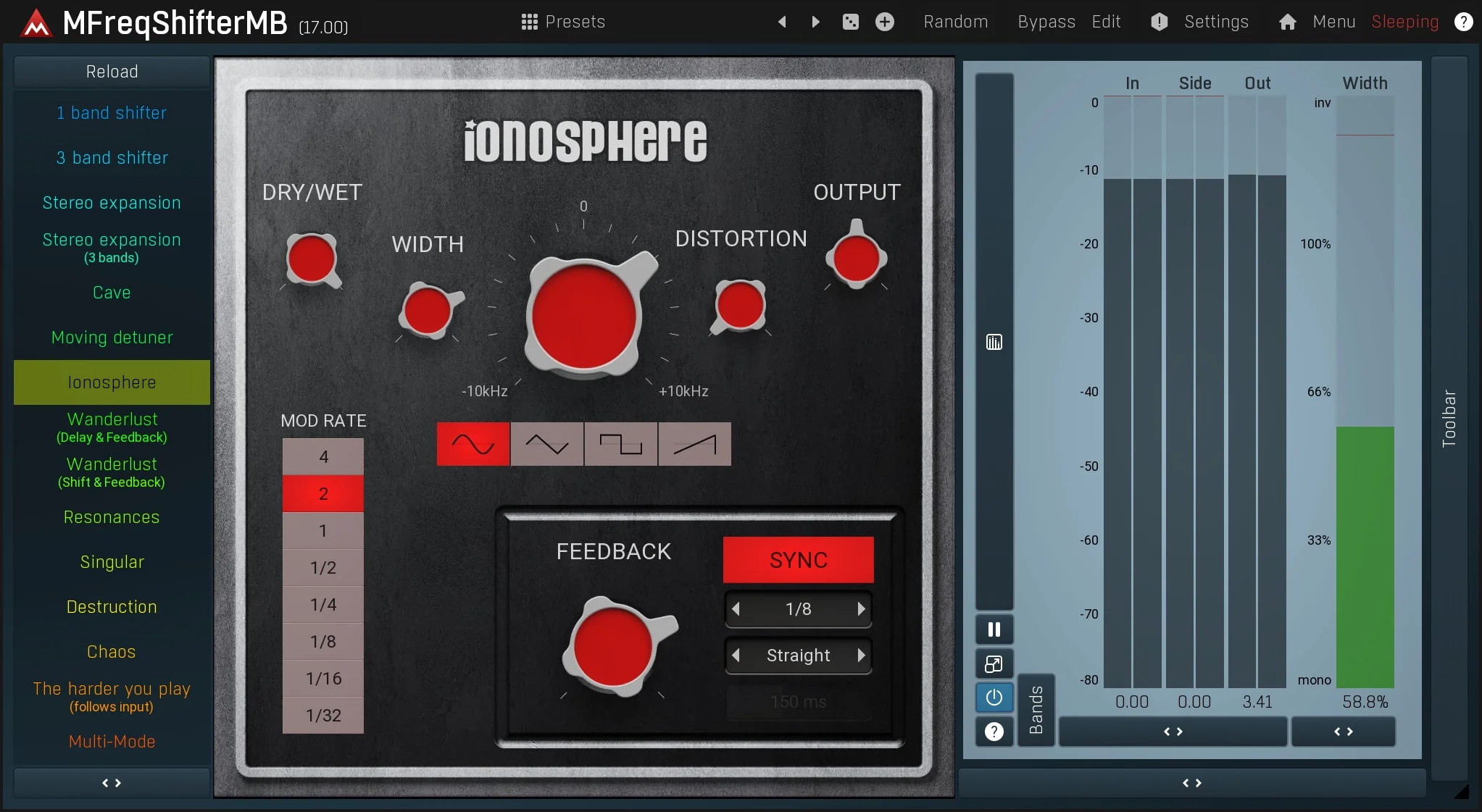 MELDA MFreqShifterMB Frequency Shifter – Professional Audio Software & Plugin