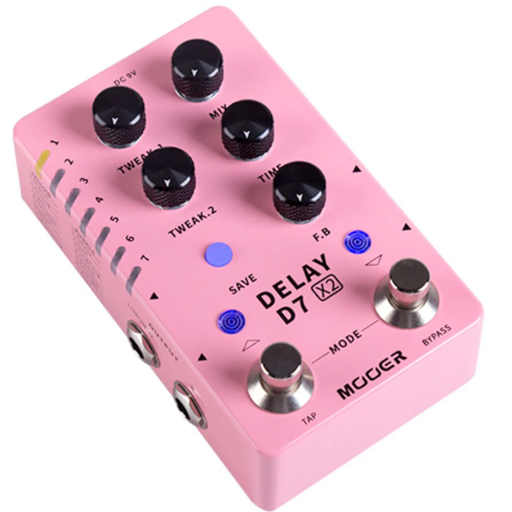 Mooer D7 Delay X2 Dual Footswitch Stereo Delay Pedal - Image 4