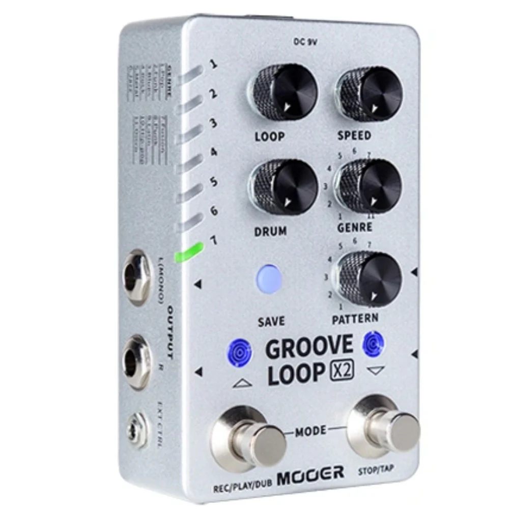 Mooer Groove Loop X2 Stereo Looper & Drum Machine Pedal - Image 4