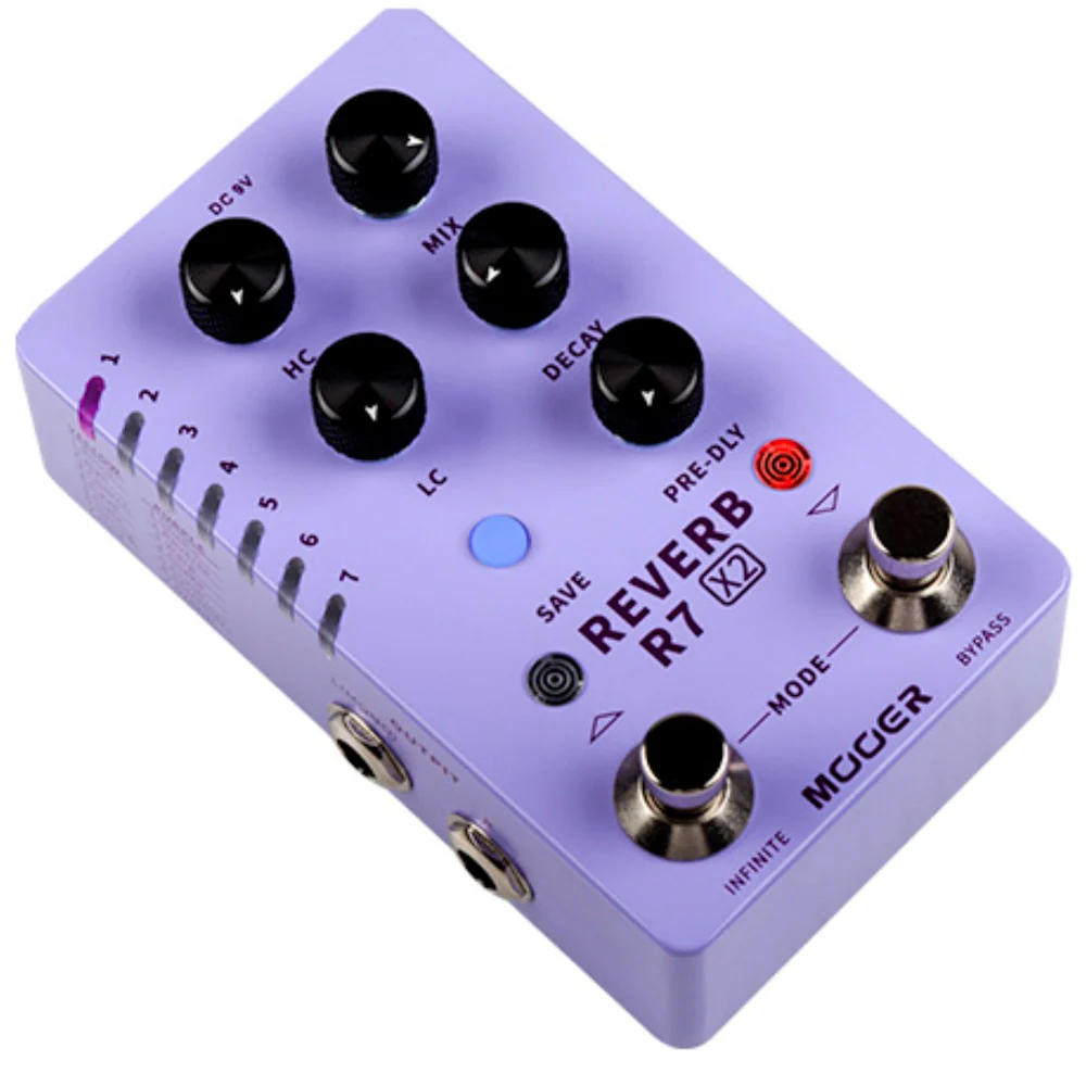 Mooer R7 Reverb X2 Dual Footswitch Stereo Reverb Pedal - Image 6