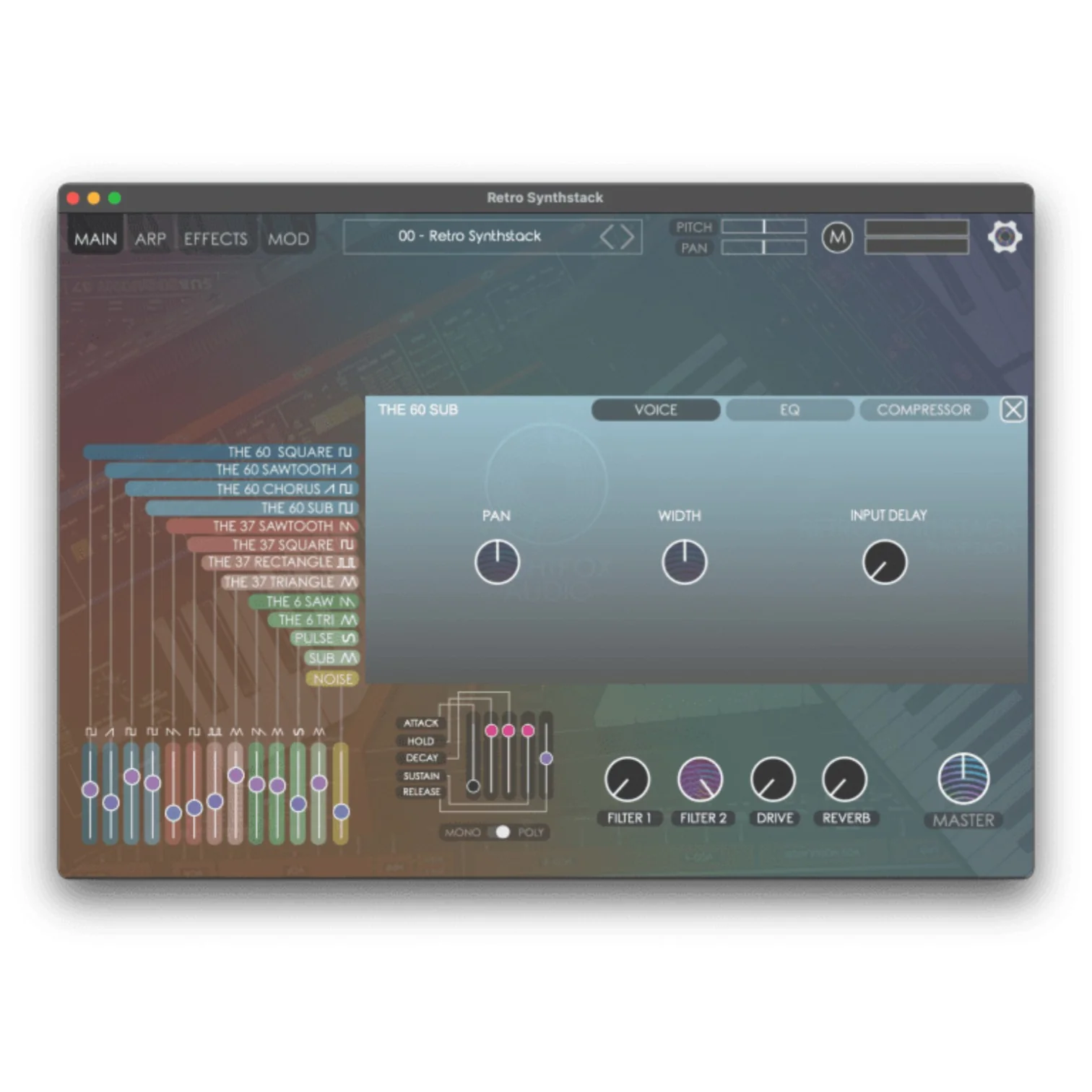 Nightfox Audio Retro Synthstack Virtual Instrument – Professional Audio Software & Plugin