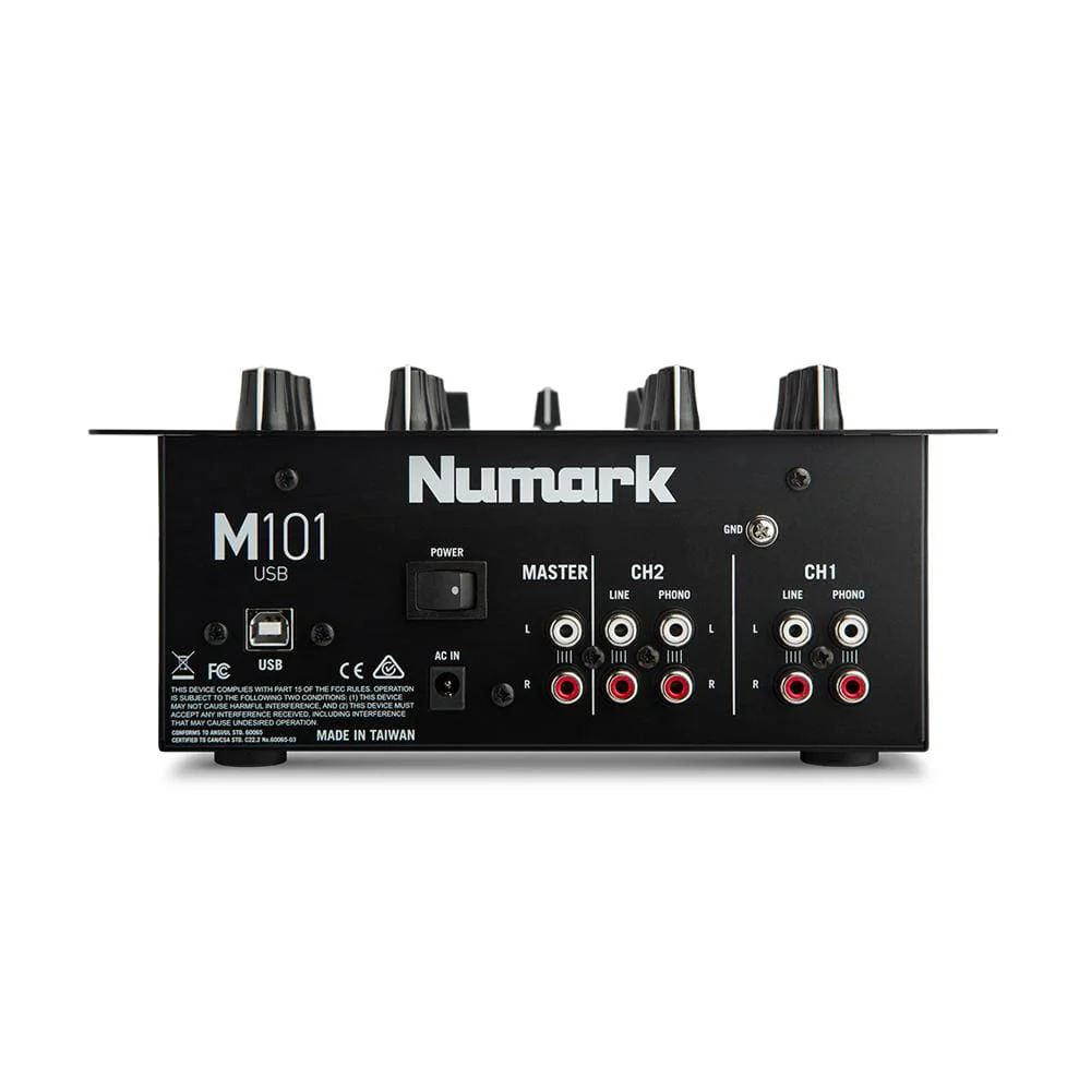 Numark M101USB Black 2-Channel DJ Mixer with USB - Image 3